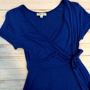 Electric Blue Wrap Dress